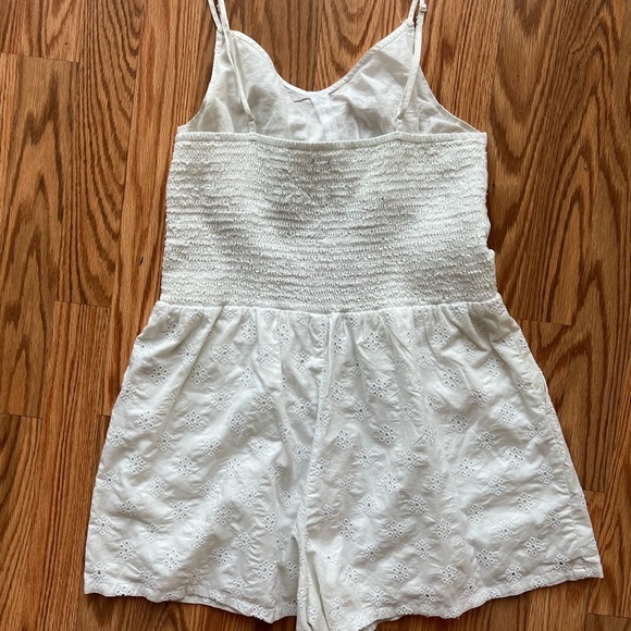 White Eyelet aerie Lace Romper - Picture 2 of 3